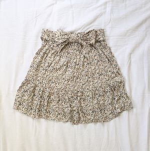 Madewell Floral Tie-waist Tiered Mini Skirt